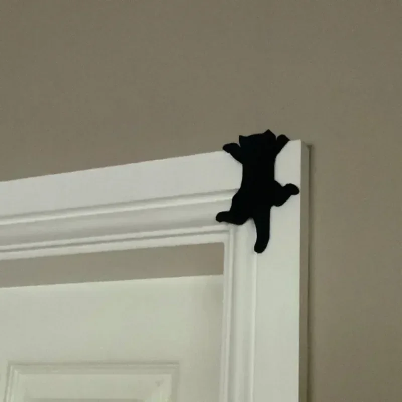 

Cute Door Frame Decoration Wooden Crafts Hanging Black Cat Silhouette Home Door Decor Art Wall Art Decor