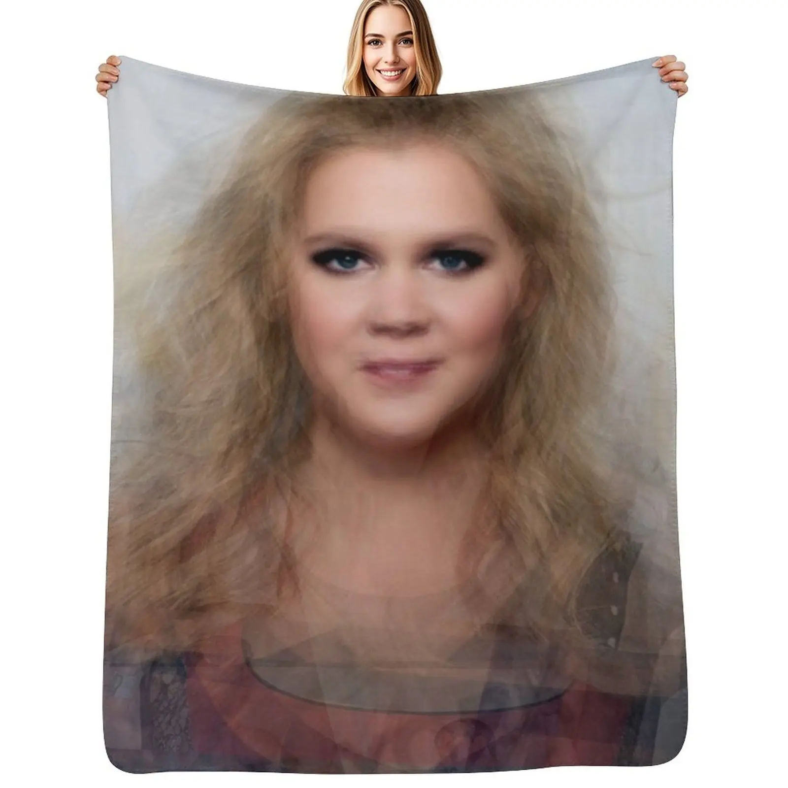 

Amy Schumer Portrait Throw Blanket Shaggy Furry Soft Blanket for Bedroom Living Room