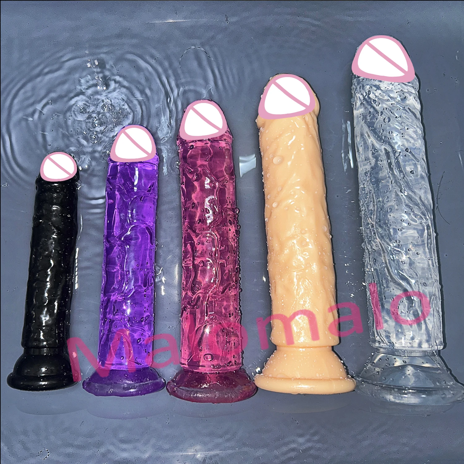 Transparent 5 Colors Realistic Jelly Dildo Women Erotic Anal Toys Gay Soft Clitoris Vaginal Masturbators Penis Suction Cup Dick