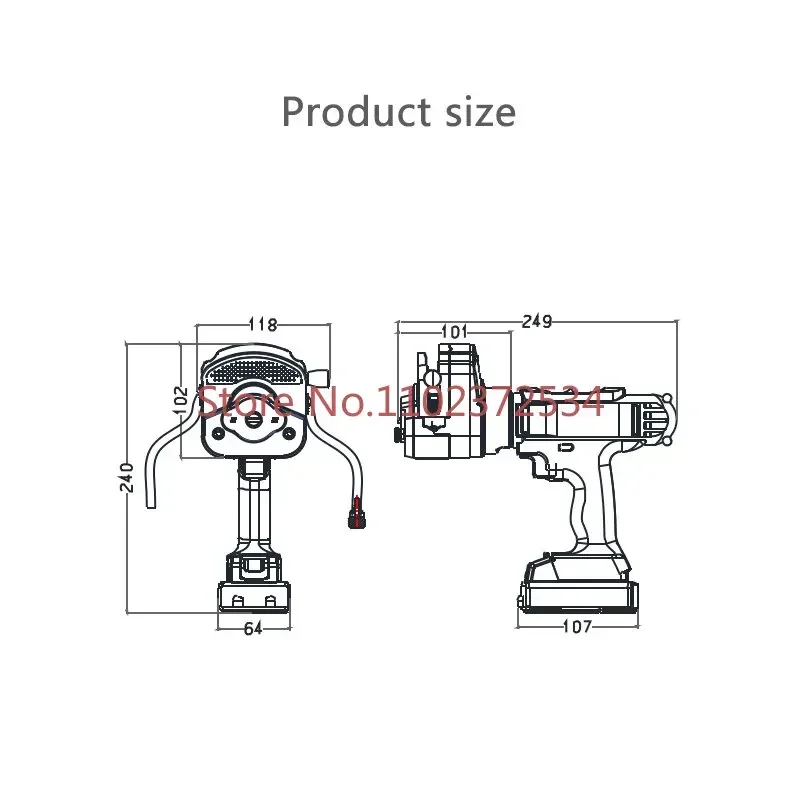 JIHPUMP Peristaltic Pump High Volume Auto Handle Portable Sampler Glastube Fluid Liquid Oil Water Air Milk Wastewater Headspace