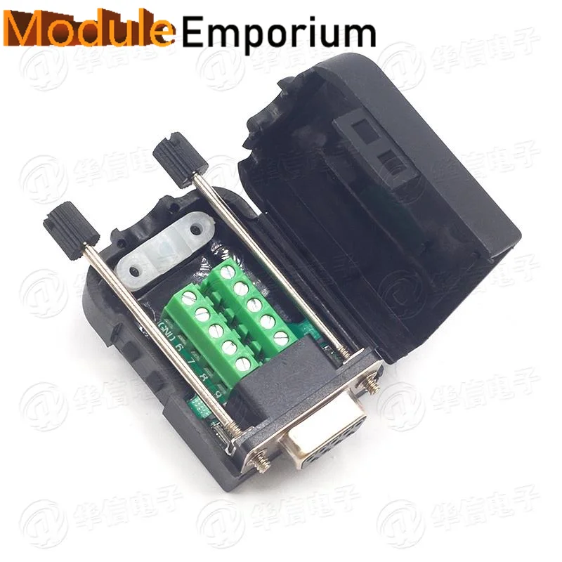 DB9 Connector D-SUB 9Pin male female solderless serial AWG Wire cable adapter with shell rs485 plug rs232 COM adapter terminal