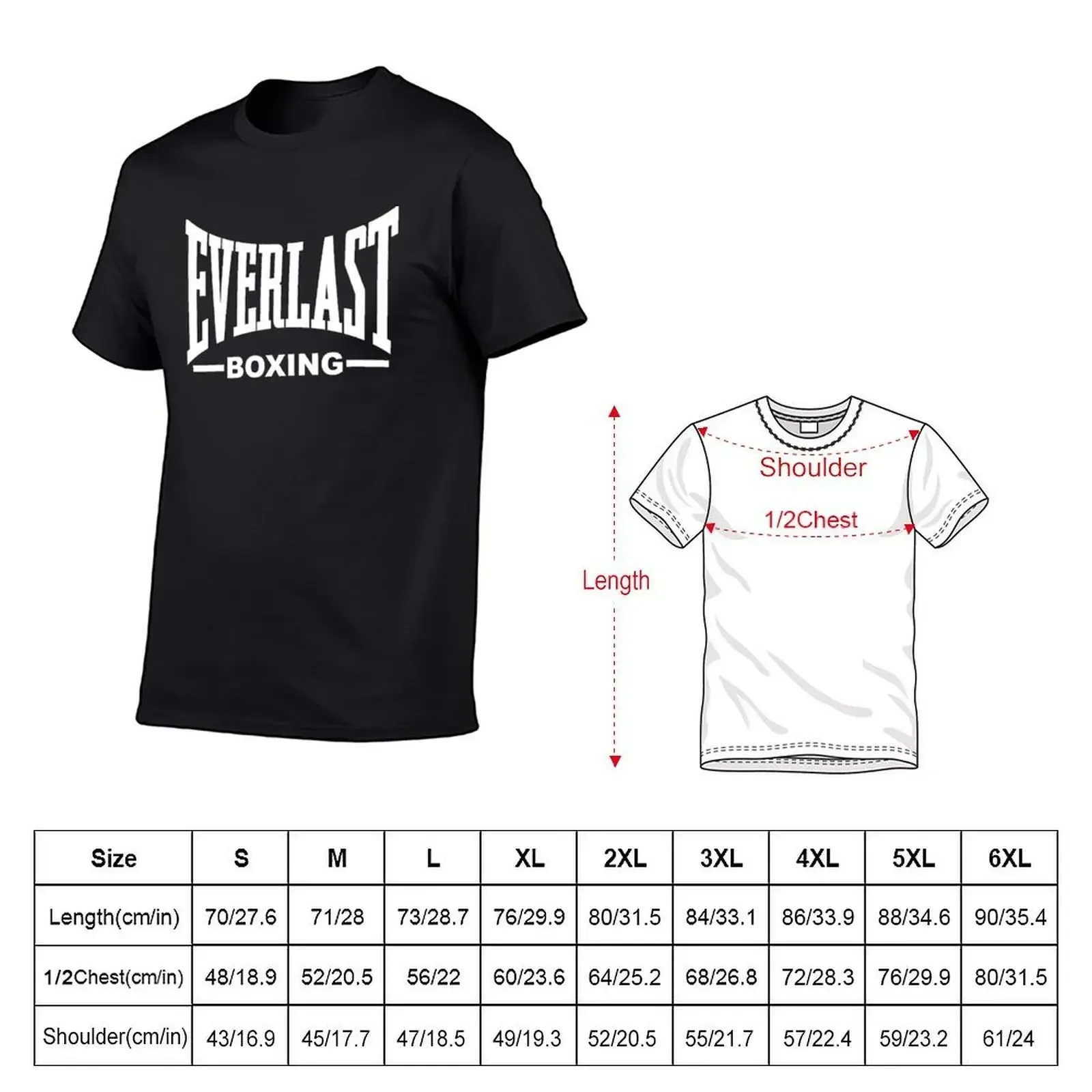 Everlast White Boxing T-Shirt plus size tops tops sports fans tees plain white t shirts men