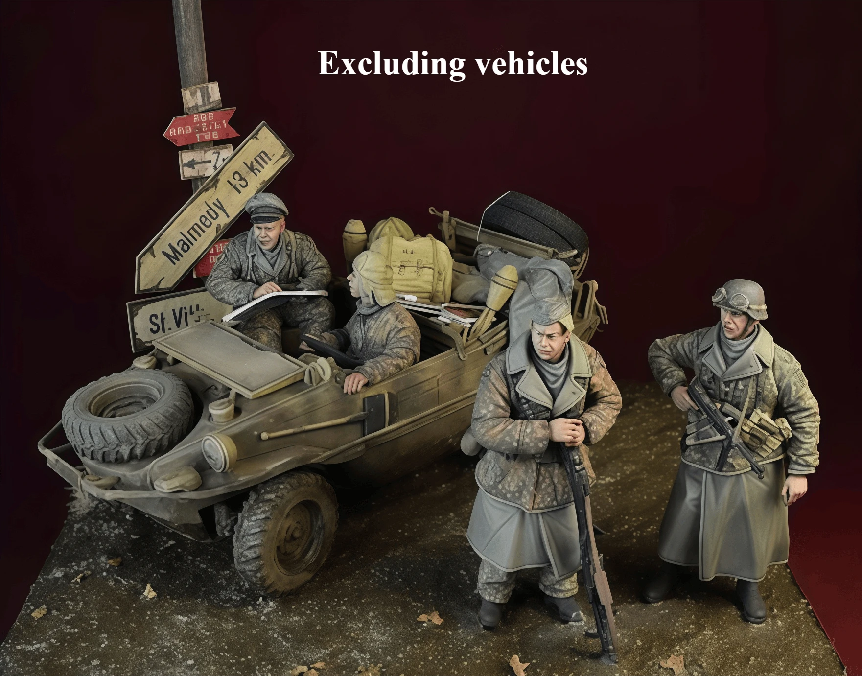 

Комплект для сборки модели из смолы 1/35, GK, 4 участников боевой команды США, неокрашенная модель