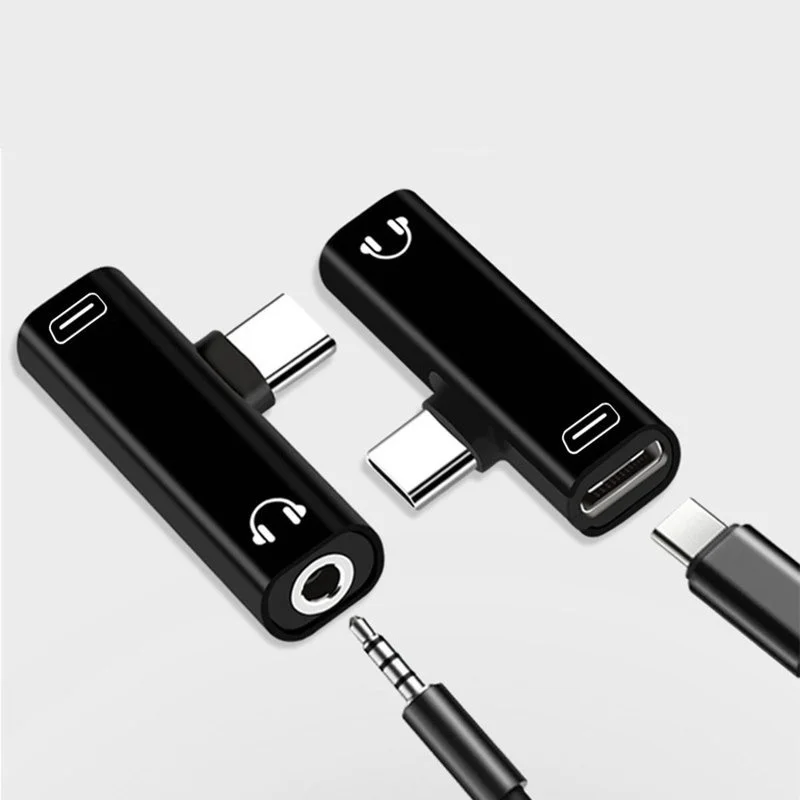 USB C To 3.5mm Headphone Jack Adapter Listening To Songs Charging 2 In1 Socket Audio Converter Jack for Xiaomi Huawei Redmi