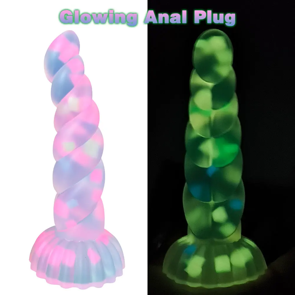 Dark Glowing dildo for Woman Masturbate Color Jelly penis Sex Toys for women Big soft cock Light Erotic Dildo with Suction Cup