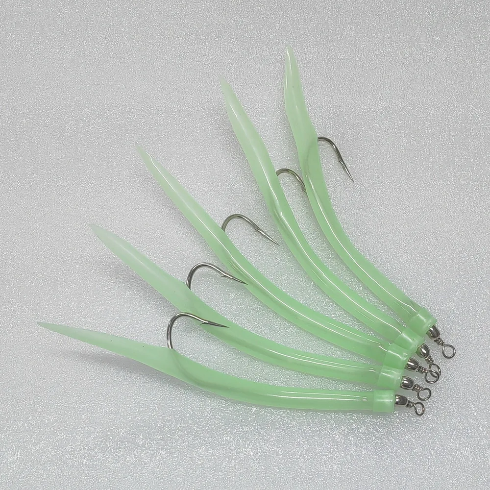 PD00455-HAMEÇON.Hameçon de pêche à longue tige. 50 pièces-lot. appât vivant avec Double garde d