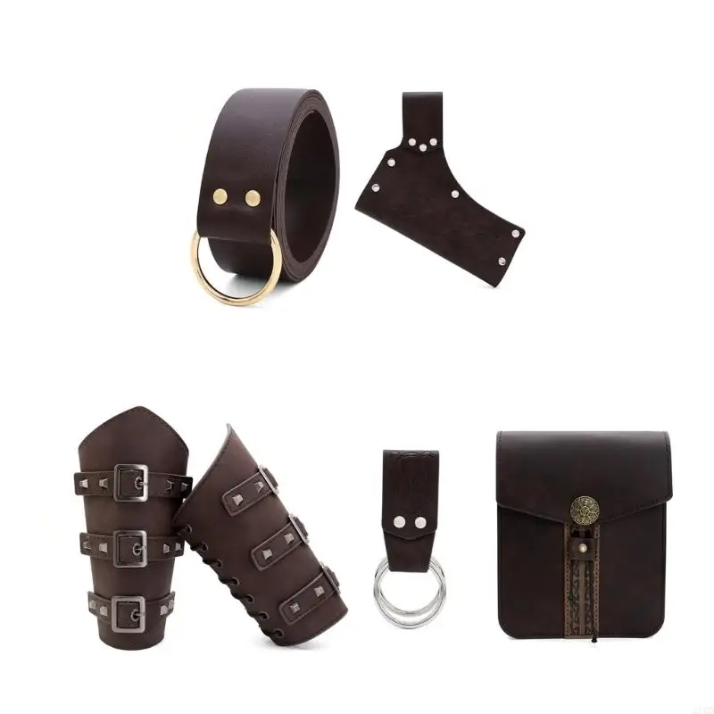 270D Halloween Vikinges accessoires déguisement Renaissances Costume médiéval ceinture bracelet