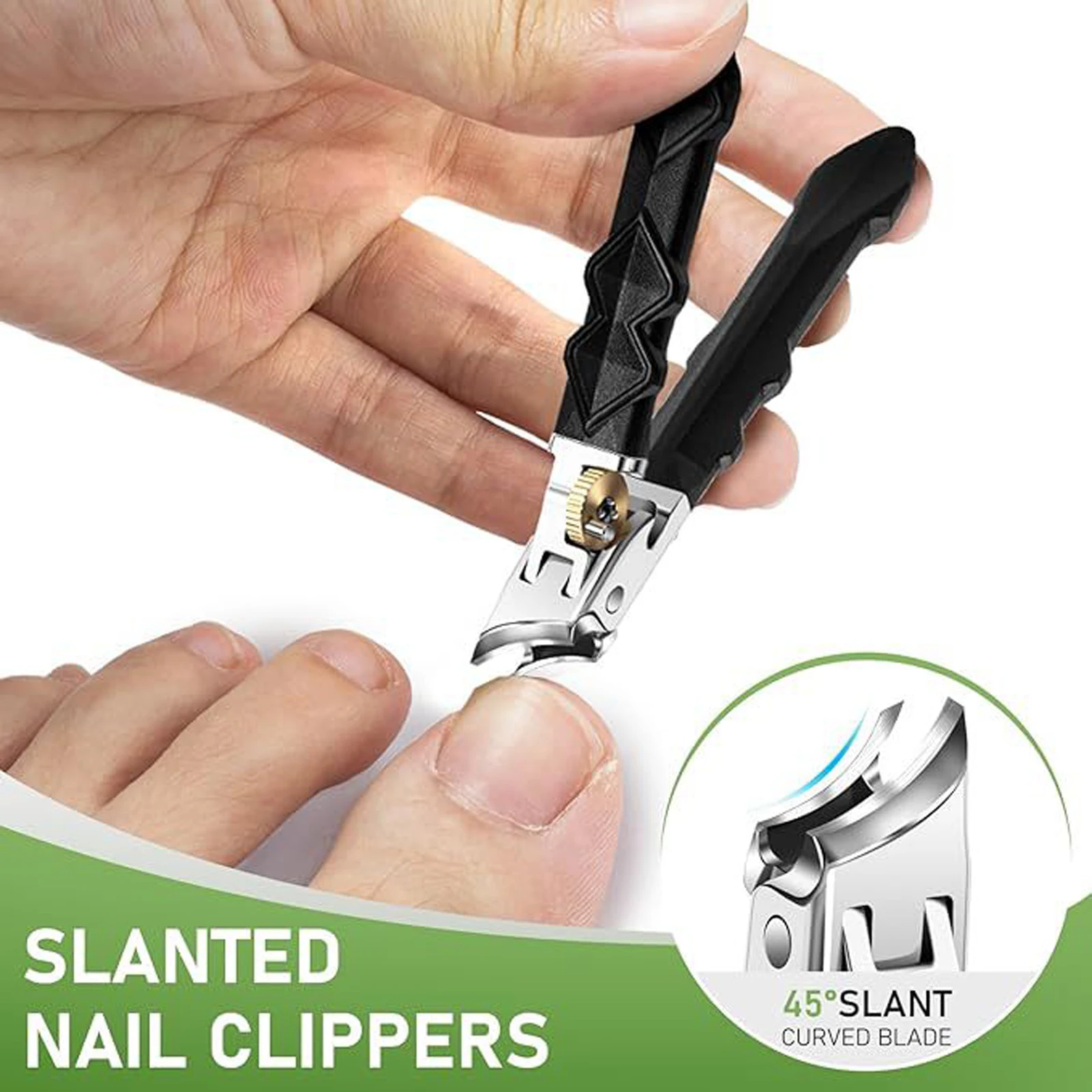 

Большие кусачки для ногтей из нержавеющей стали, кусачки для ногтей на ногах, кусачки для ногтей с широким отверстием для толстых ногтей на ногах для пожилых людей