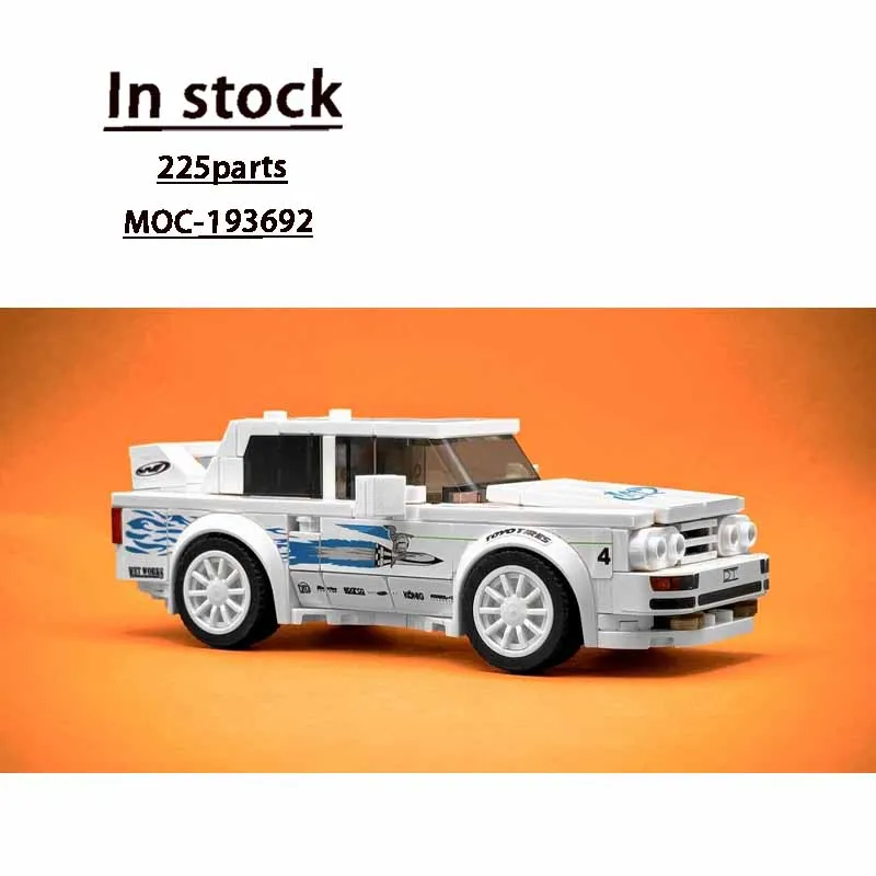 

MOC-193692 Classic City Sports Car Racing Building Block Model, 225 Pieces, Boys' Children Birthday Building Block Toy Gift