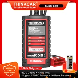 THINKCAR-Outils de diagnostic du système complet de la voiture Thinkdiag 2, EAU automatique OBD2, protocole CANineau ajouté, test actif, codage ECU, 1 an gratuit