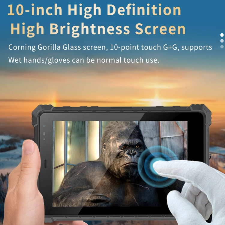 W80Y ATEX IP68 Waterproof 10 Inch Win 11 Rugged Tablet 5550mAh 7h 5mp+12mp Camera With 1D 2D Scanner Industrial Tablet