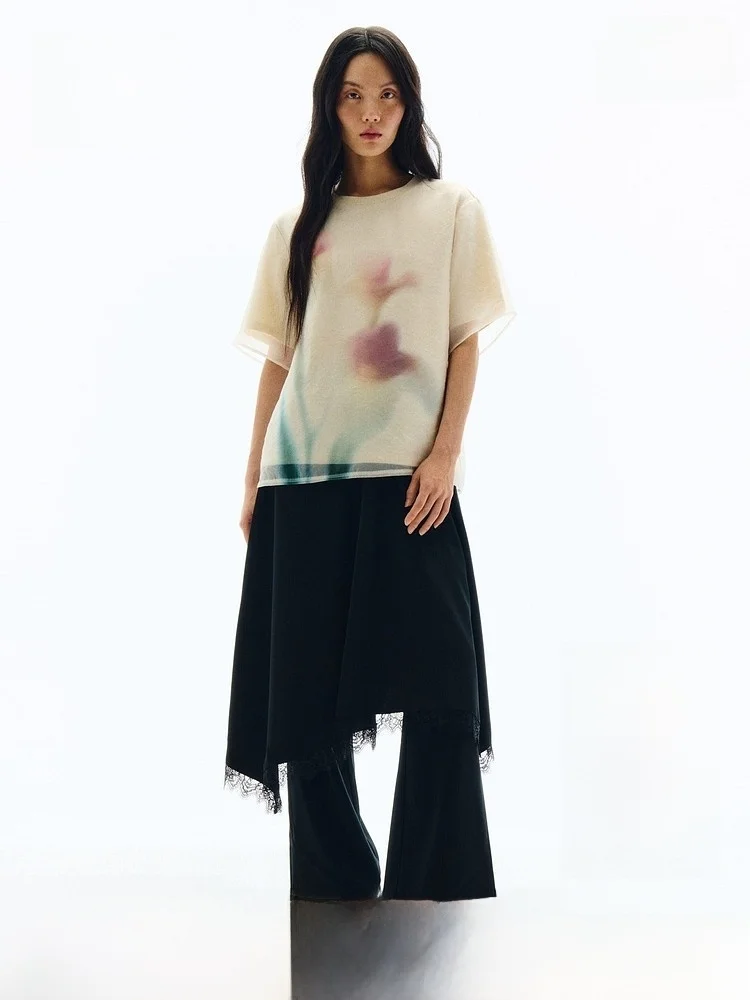 

Свободная круглая футболка с принтом Ne ort Sve, повседневный женский топ HM, весна 2026, Новое поступление, удобный полиэстер