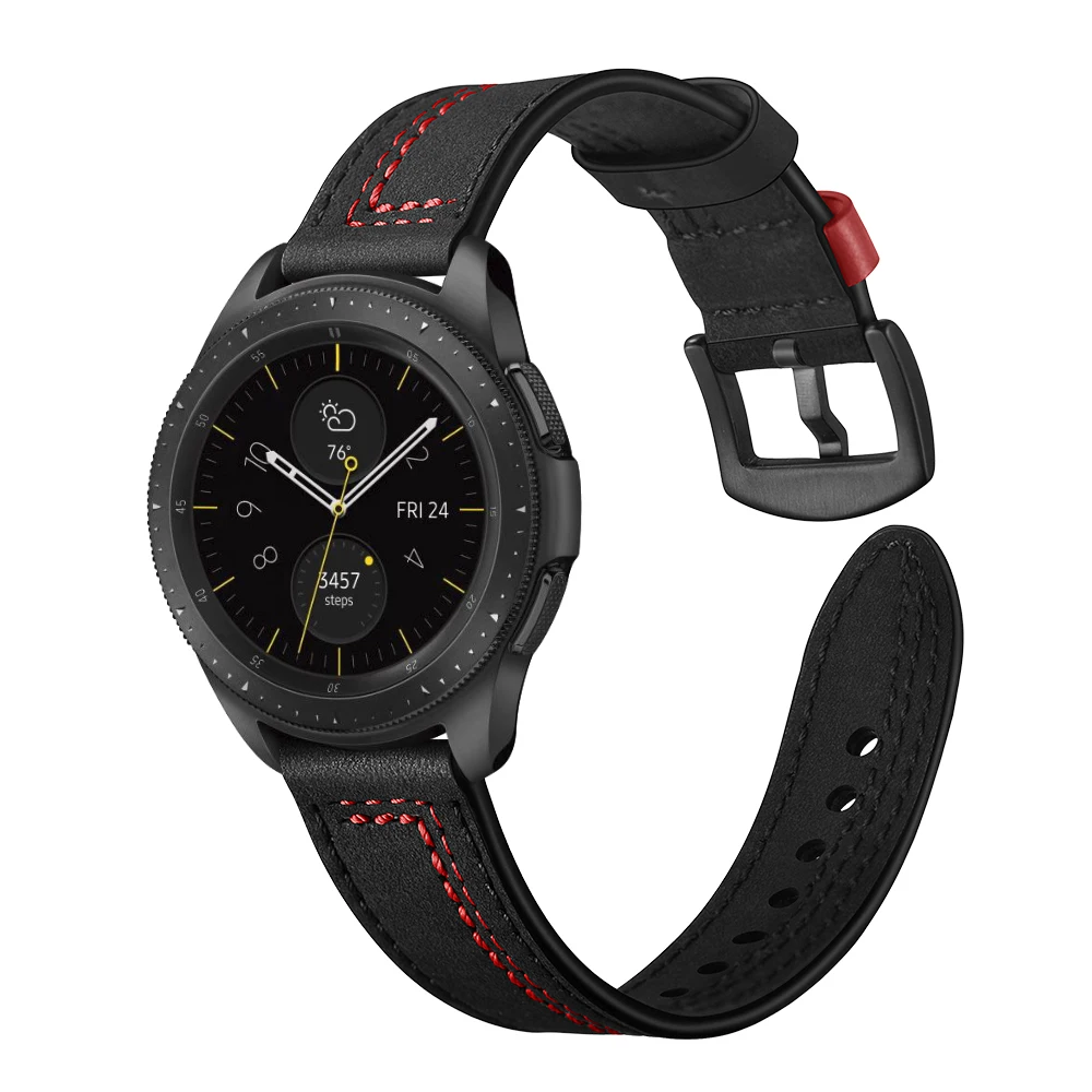 Leather Strap 22mm 20mm for Samsung Galaxy Watch 7 6 5 4 40mm 44mm Band Bracelet Huawei Watch GT7 GT6-5-4 46mm Wristband Correa
