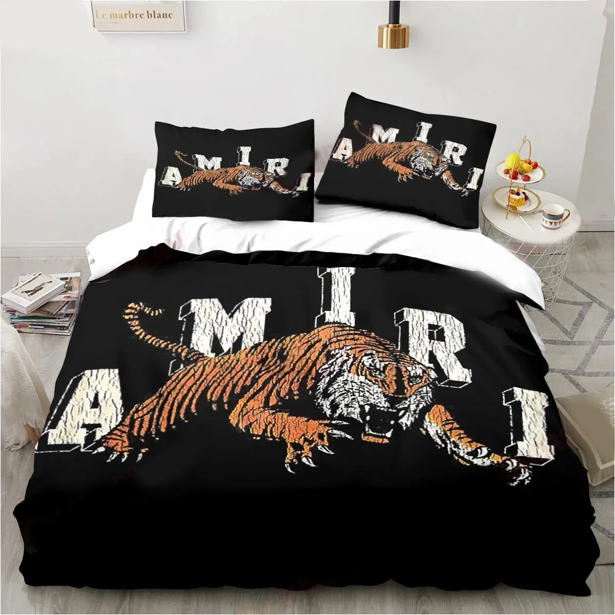 Logo Amiris Graffiti Pattern Bedding Set Duvet Cover Bed Set Quilt Cover Pillowcase Comforter king Queen Size Boys Adult Bedding