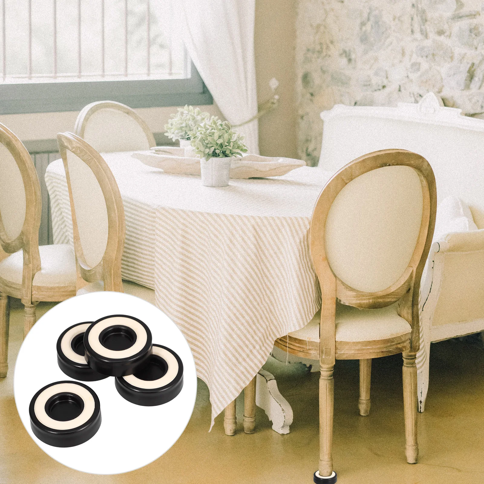 

4Pcs Chair Leg Floor Protectors Plastic Feet Caps Anti-Slip Covers Furniture Leg Pads Sound Reduction for Tables Chairs