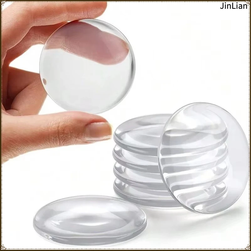 Door Knob Wall Shield Clear Soft Rubber Door Stopper Door Handle Bumper Mute Stickers Wall Protector Muffler Pad Protective Plu