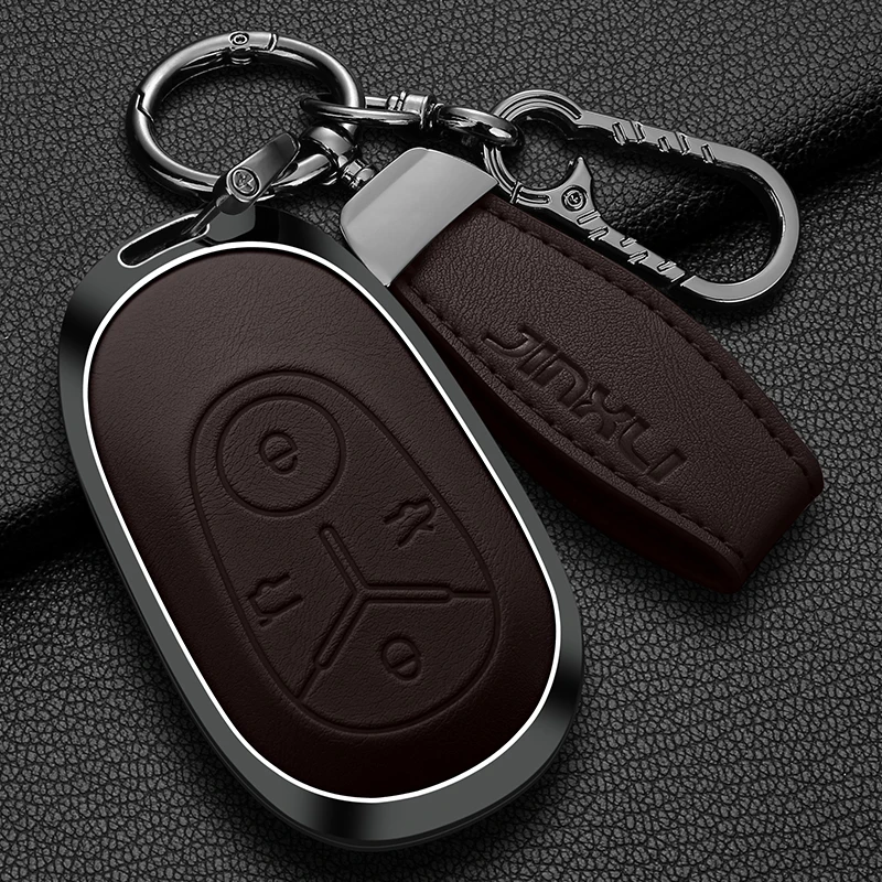 Car Key Cover For Geely EX2 Geely E2 Key Fob Case Premium Zinc Alloy GEOME Full Cover Anti Scratch Anti Drop Car Accessories