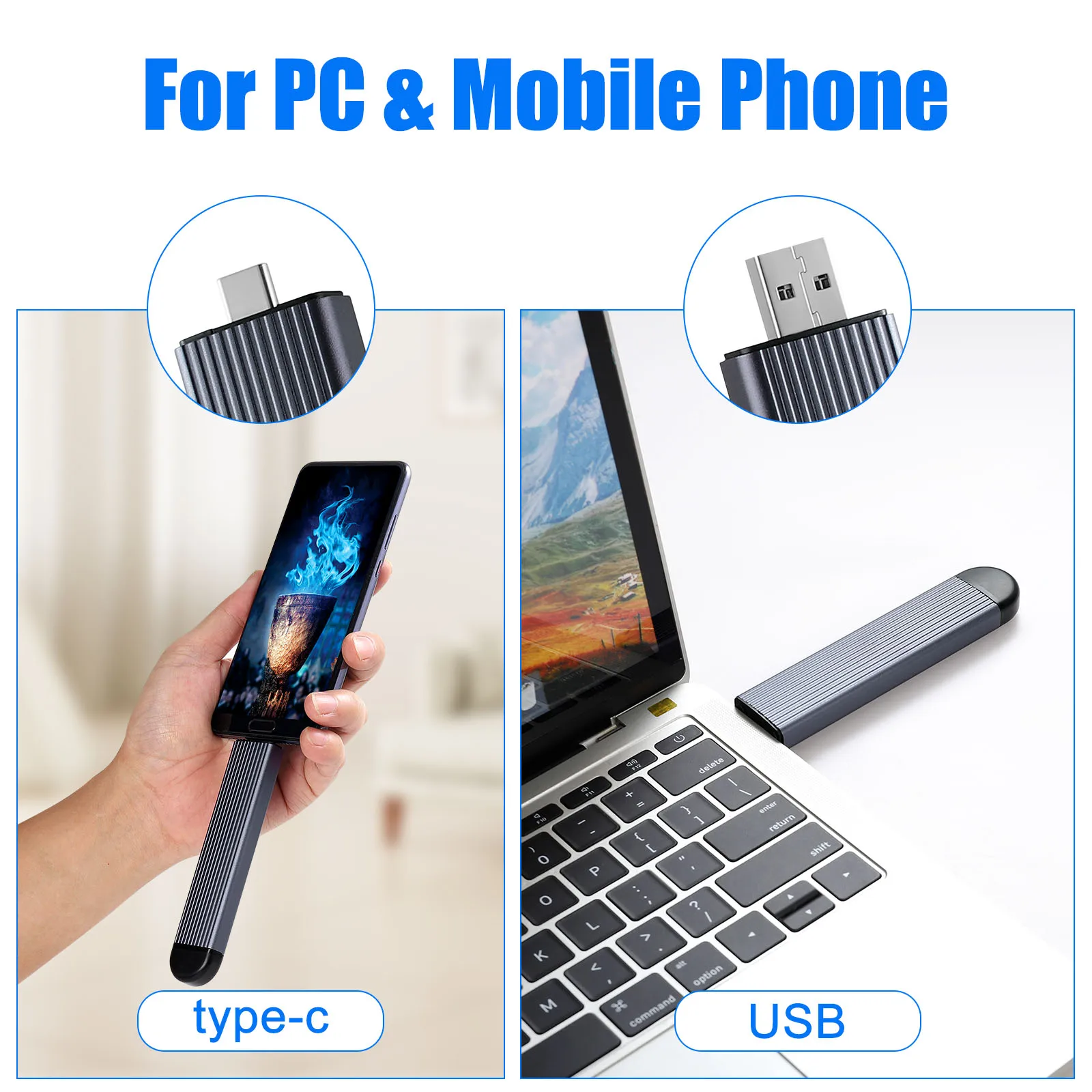 Le scatole per unità a stato solido mobile con custodia M. 2 supportano il protocollo NVMe SATA Type-C USB3.2 Gen2 Custodia SSD da 10 Gb per Mac Windows OS