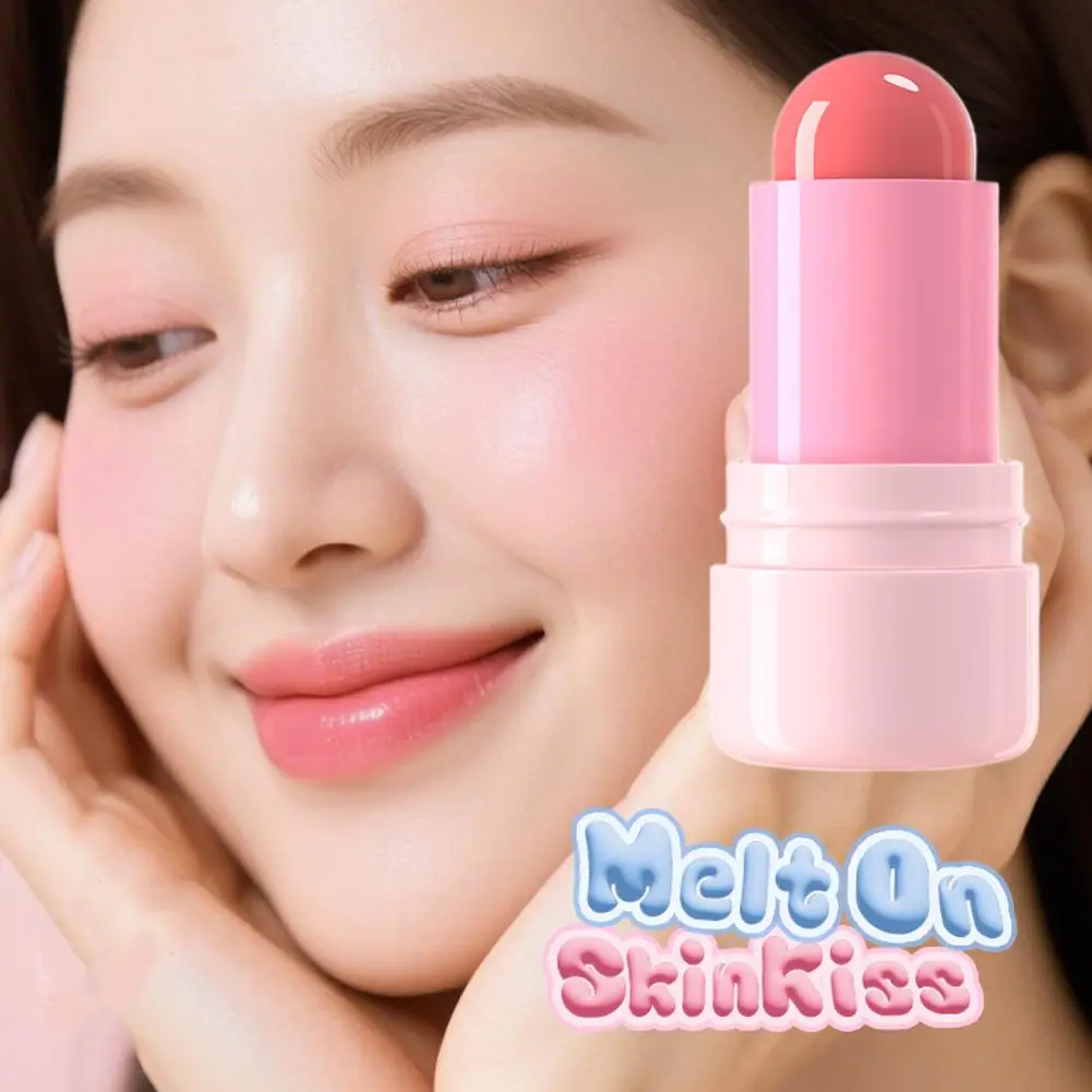 9Colors Blusher Stick Długotrwały Wodoodporny Matowy Uniwersalny Sztyft do Policzków Żelowy Tint do Ust Makijaż Róż do Policzków Matowy Cień do Powiek Kontur W3W6