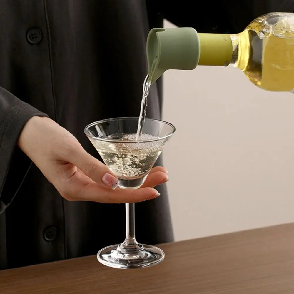 2 قطعة التوقف النبيذ سيليكون النبيذ سدادة مانعة للتسرب على شكل حرف V صب صنبور زجاجة مشروبات السدادة محكم غطاء زجاجة النبيذ الطرف