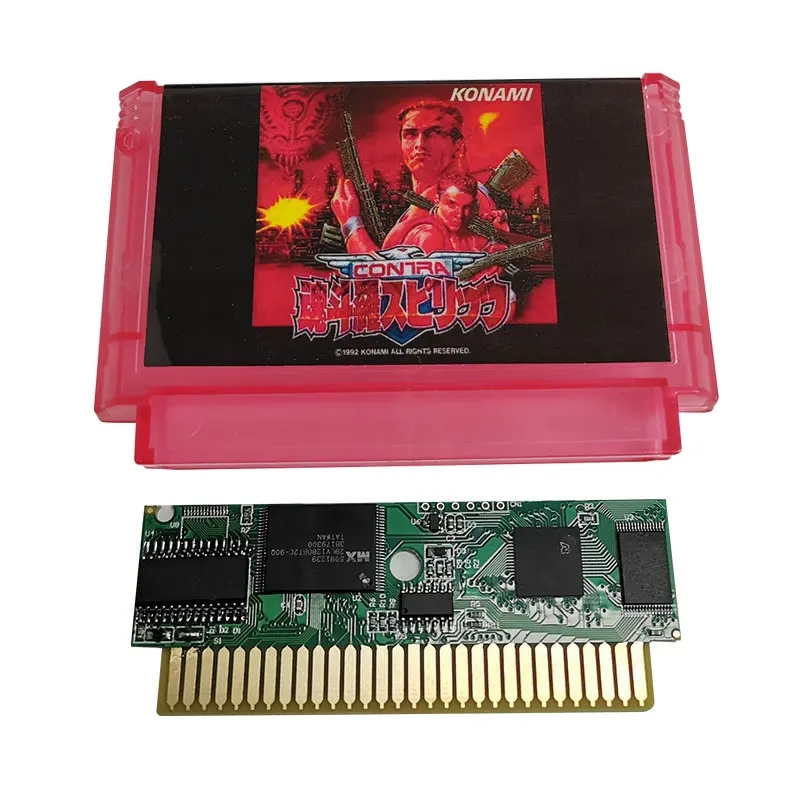 Contra Spirits FC 8 Bit Game Cartridge For 60 Pin TV Game Console