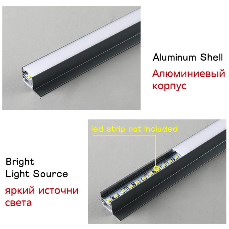 18mm Built-in Led Profile for Wooden Cupboard Showcase Cabinet Double Sided Lighting Aluminium Led Profile Hard Bar Light DC12V