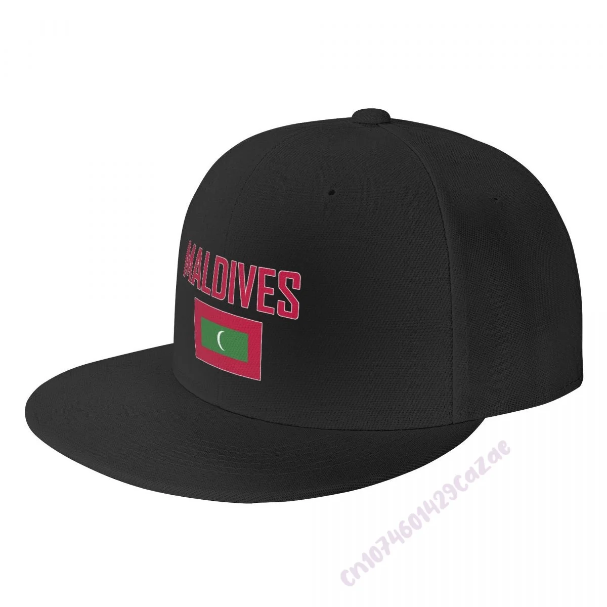 MALDIVES Flag Flat Brim Baseball Cap Breathable Adjustable Men Women Outdoor Hip Hop Hat For Gift