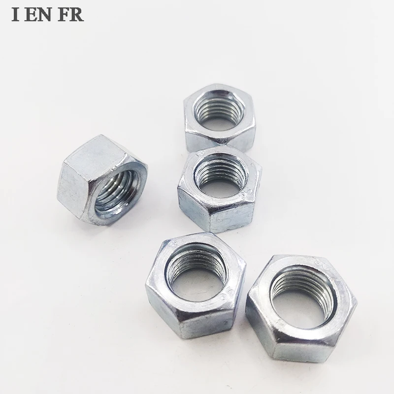

2/50pcs M1.6 M2 M2.5 M3 M3.5 M4 M5 M6 M8 M10 M12 M14 M16 GB6170 Zinc Plated Oxide Carbon Steel Hexagon Hex Nut DIN934