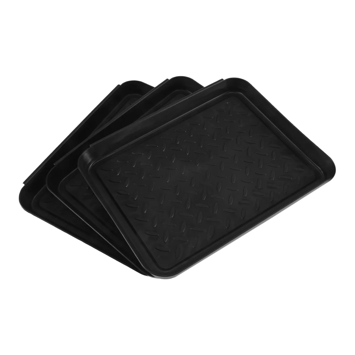 Rui bandejas resistentes da esteira do sapato da bandeja da bota de 3 pces, bandeja de armazenamento, tigela do cão ou esteiras da tigela do gato armadilha lama para proteger o assoalho 13.7x10.8 Polegada