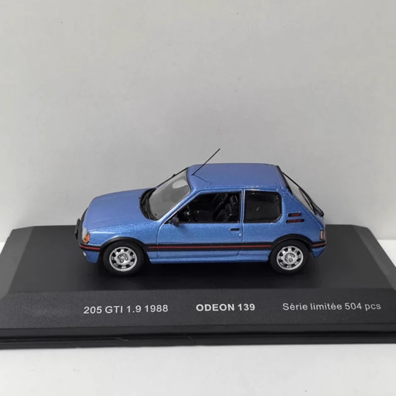 

ODEON 1/43 205 GTI 1,9 1988, модель автомобиля из сплава, классический сувенир для взрослых, подарок, статический дисплей