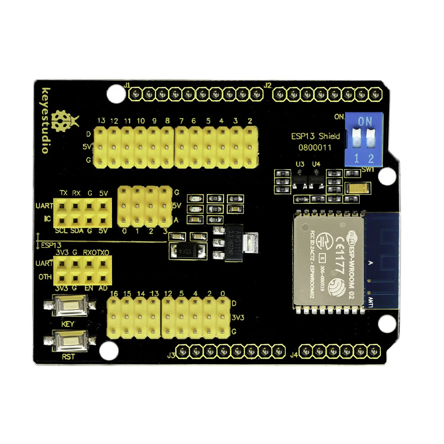 Keyestudio ESP8266 Web Sever Serial Wifi Expansion Shield Module ESP-13 for Arduino UNO