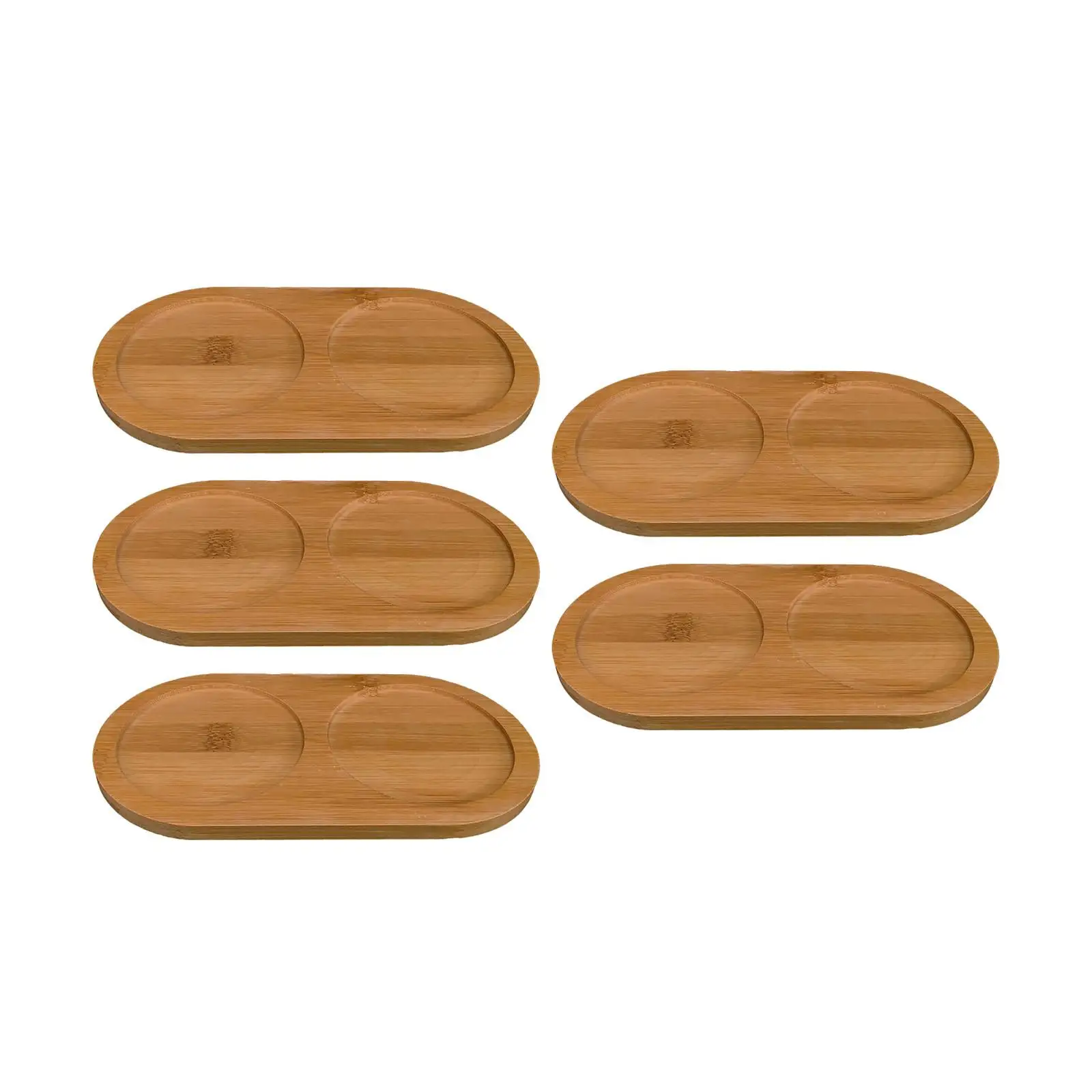 5x Bamboo Serving Tray Insulation Pad Cheese Plate Dining Table Protector for Kitchen Table Centerpiece Bar Home Coffee Table