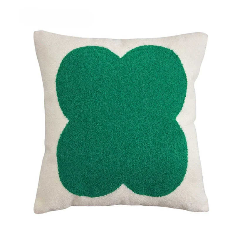 45x45CM Embroidered Throw Pillow Cover Dots Grassland Modern Simple Sofa Cushion Waist Cover Home Decorative Pillowcase