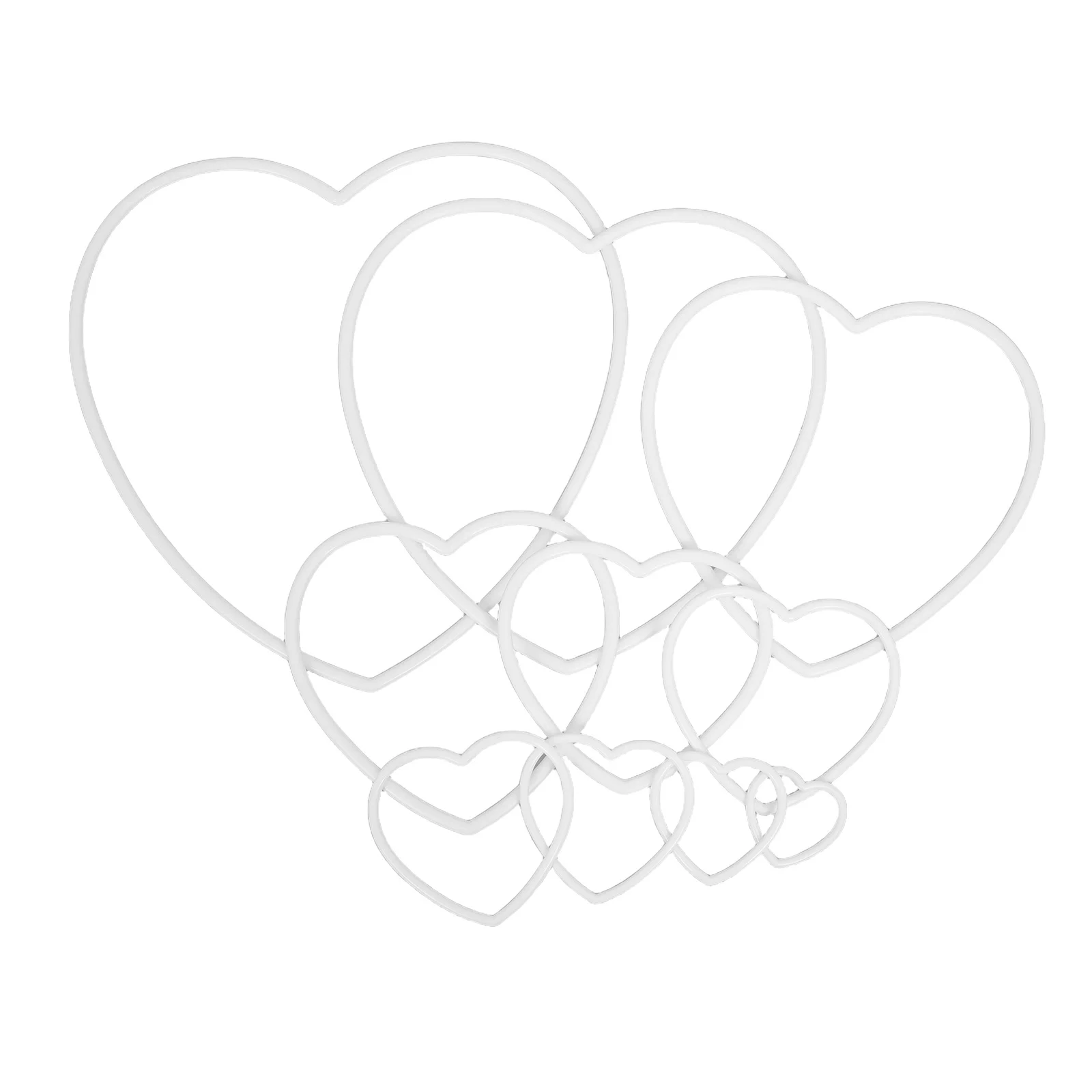 10 قطعة شكل قلب زاك الأطواق البلاستيكية خواتم صغيرة الحرفية مكرامية لوازم DIY بها بنفسك الأزهار هوب الجدار الديكور لغرفة النوم #4