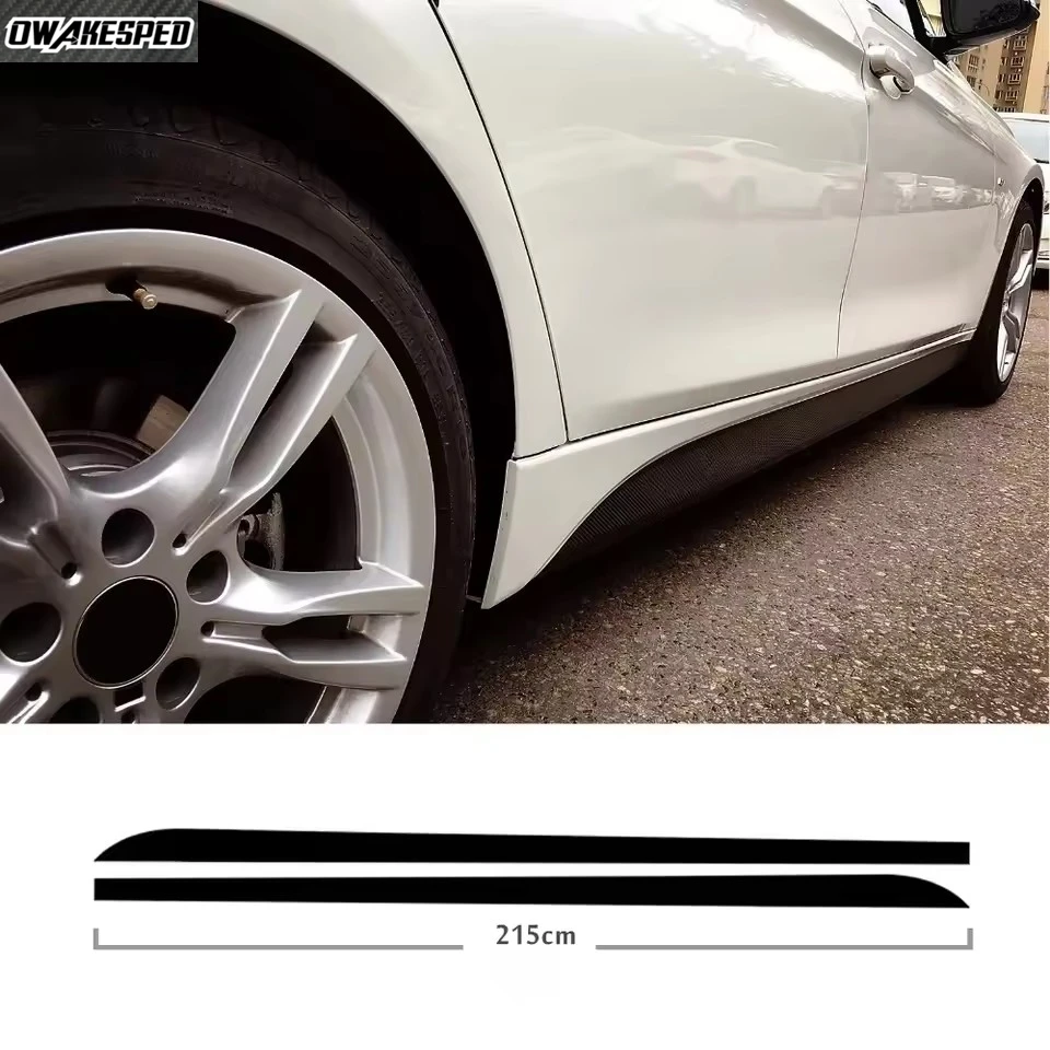 2Pcs Side Skirt Sill Stripe Body Decals Sticker For BMW E90 E92 E93 F20 F21 F30 F31 F32 F33 F34 F15 F10 F01 F11 F02 G30