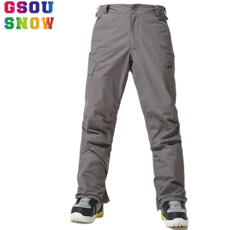 

GSOU SNOW Winter Men's Ski Pants Waterproof windproof Waist adjustable Snowboard Outdoor Mountain Climbing Warmth Snow Pants