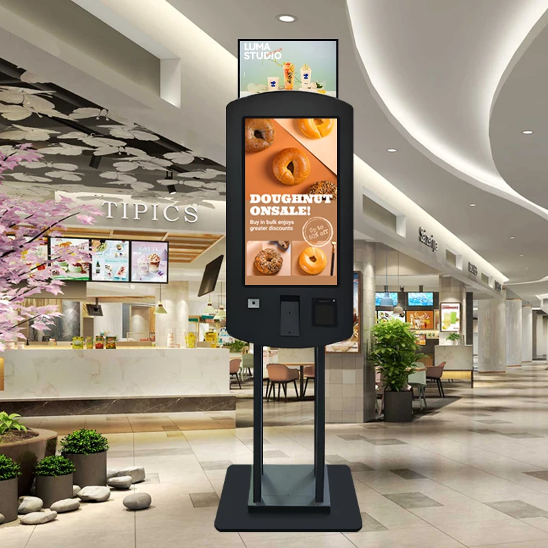 LCD 32 Inch Double Side Signage Self-service Ordering Machine Display Android Windows WIFI Kiosk With NVIDIA Graphics Card