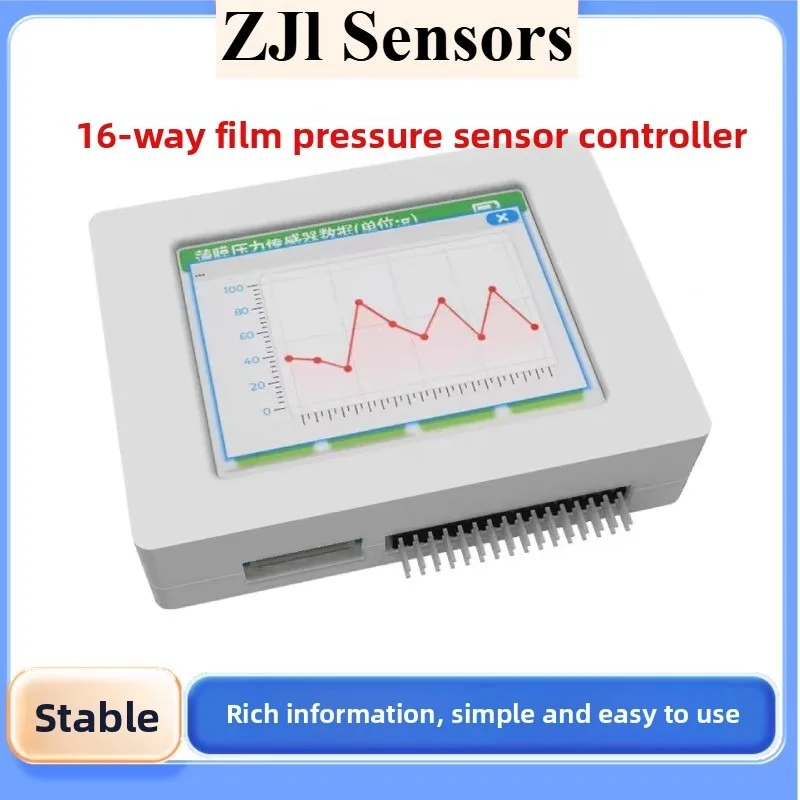 ZJ-8 Papan Kontrol Sensor Tekanan Film Tipis, Bluetooth/Output Seri/Layar LCD, Papan Kontrol Uji FSR