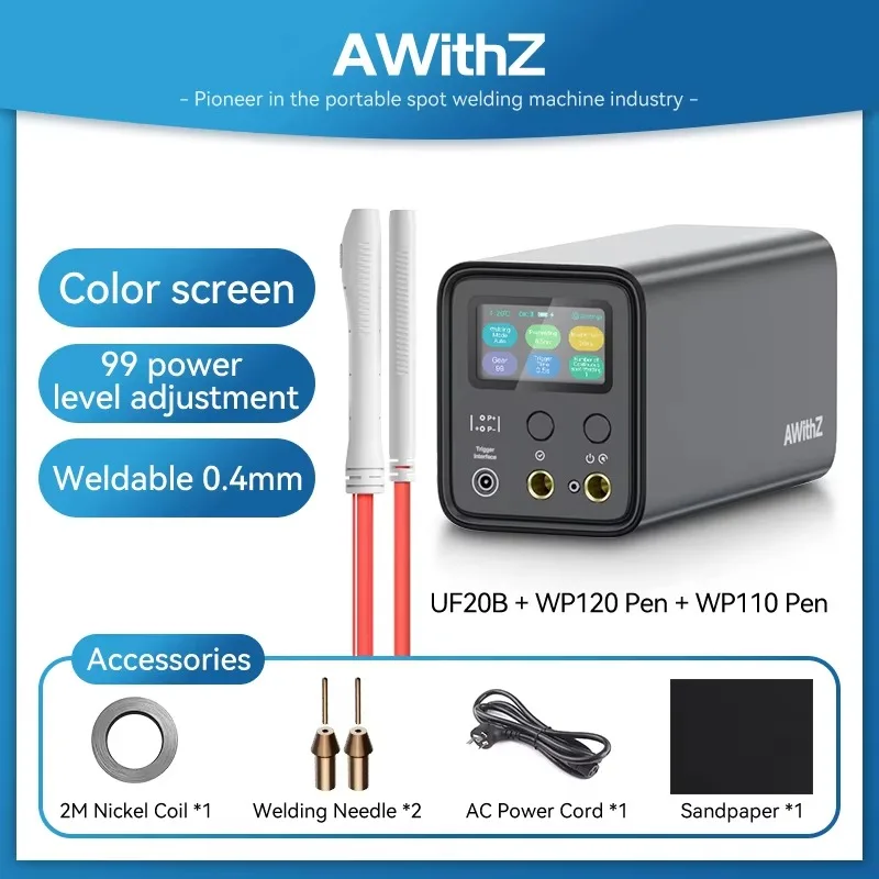ماكينة لحام نقطي للبطارية UF20B - لحام بمستوى الخبراء 18650 مع جسم ألومنيوم فضائي