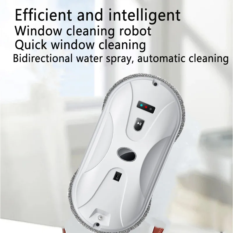 Window Cleaner Robot Large Suction Automatic Dual Spray Remote Control Window Washer Robot Multiple Cleaning Modes Household