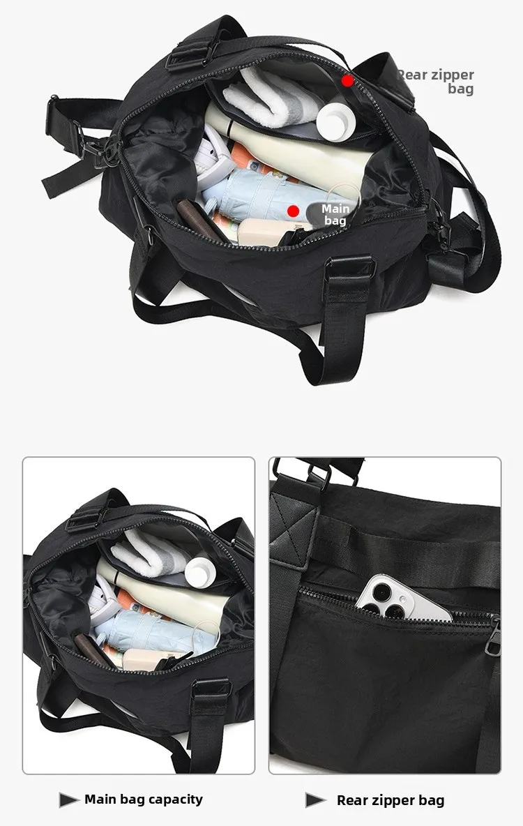 New Fashionable Men's Handbag, Outdoor Lightweight Travel Bag, Multi-functional Waterproof Large-capacity Single-shoulder Bag