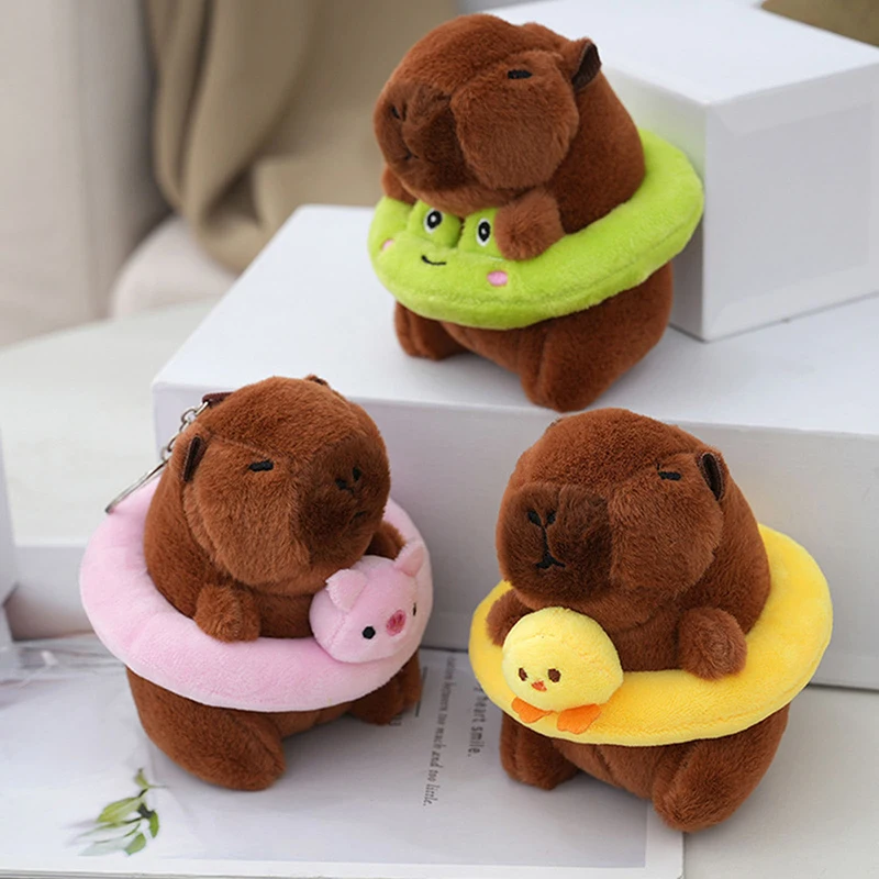 Cute Summer Style Capybara Pendant Plush Toy Doll Bag Hanging Ornaments Desktop Doll Ornaments Car Pendant Cute Kapila Doll