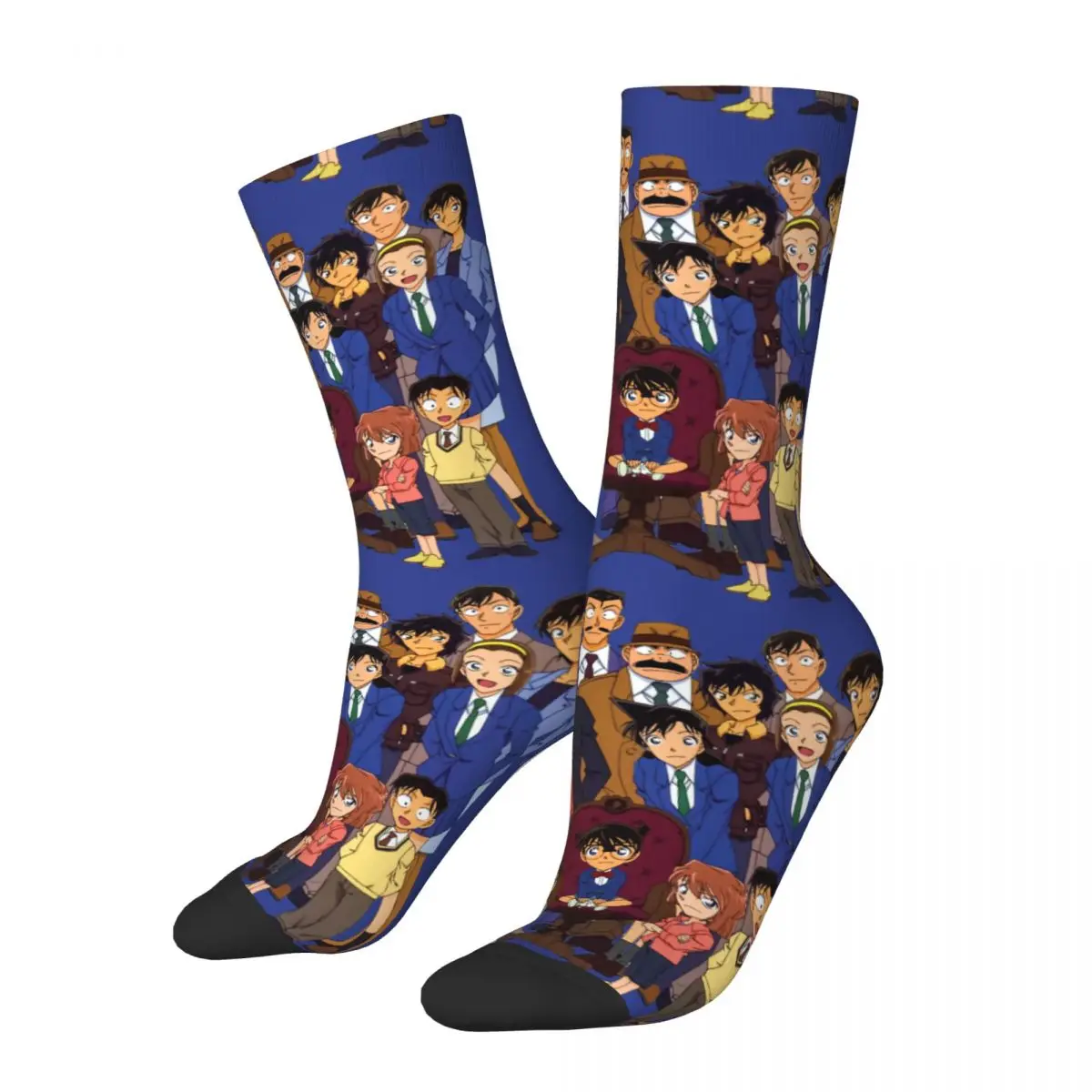 Hip Hop Retro Family Crazy Men's Compression Socks Unisex Detective Conan Street Style Seamless Printed Funny Happy Crew Sock