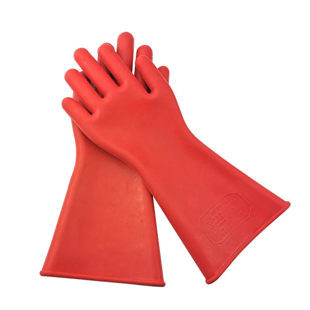 1 Pair 5KV Insulating Gloves Rubber Gloves Waterproof For Work With Live Wires Mechanical Operation Accessories