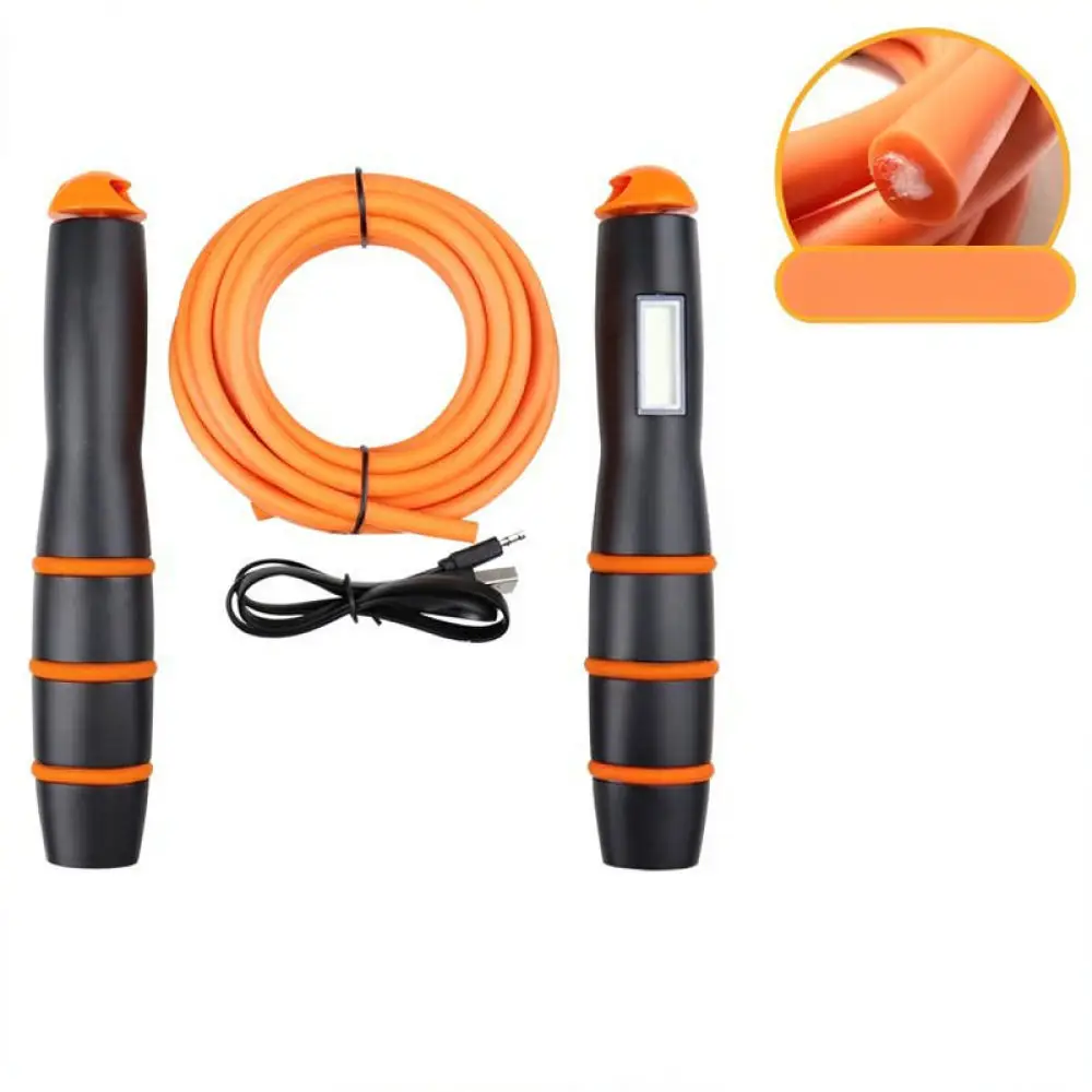 Durable Steel Wire Skipping Rope Adjustable Fitness Jump Rope With Digital Counter For School Sport Student Exams