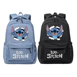 Disney Stitch School Backpack Children School Bags Girls Daypack Kids Adolescent Bags Kawaii Waterproof Large Capacity Backpack