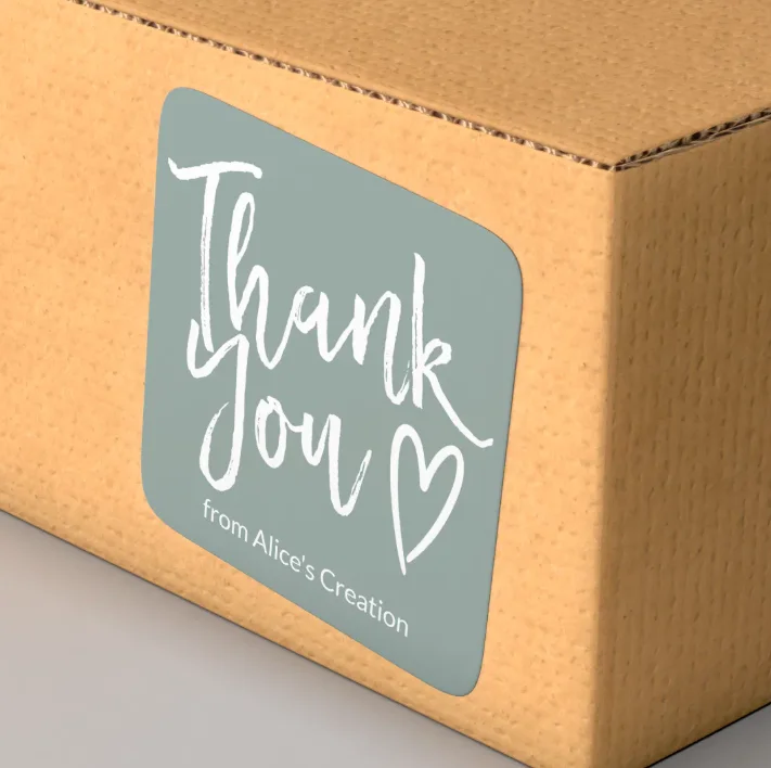 50PCS Personalized Rectangular Gift Box Sealing stickers, Wedding Thank-You Decorations, Birthday, Baptism, Company Logo Sticker
