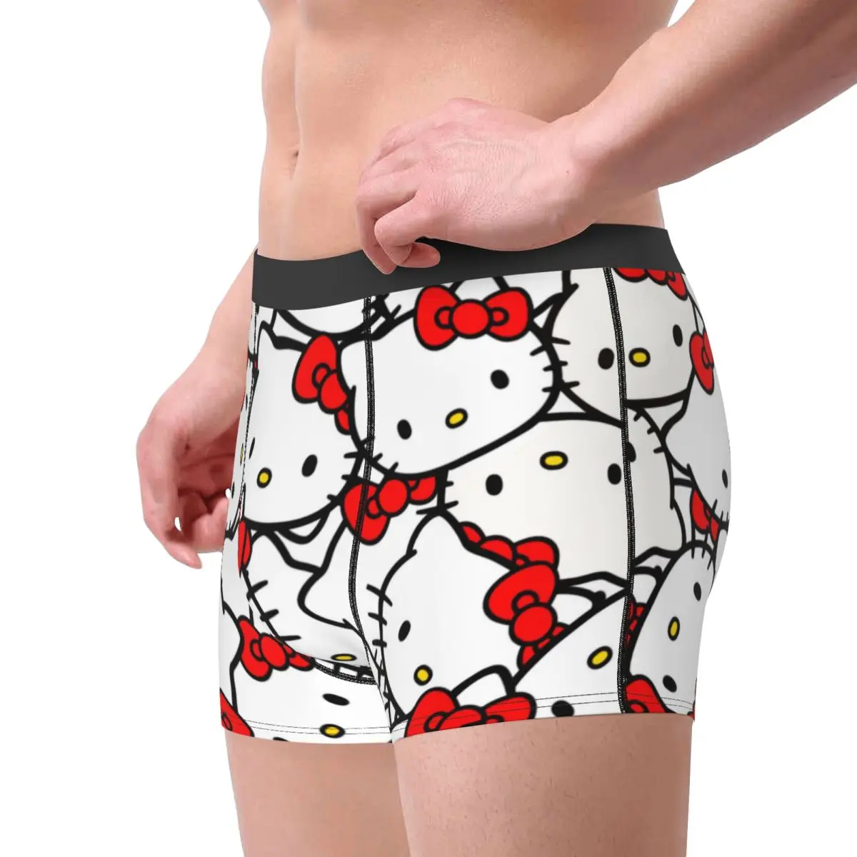 Men\'s Hello Kitty Underwear Sexy Boxer Shorts Panties Homme Breathable Underpants