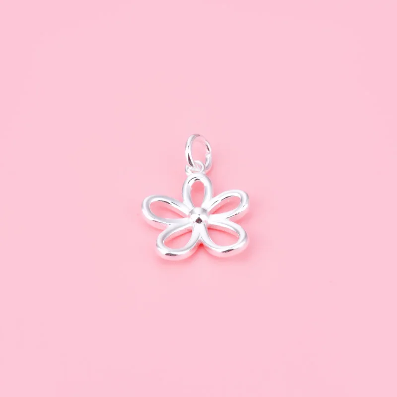 Butterfly Pendant Double butterfly Pendant Flower pendant Love Accessory S925 sterling silver Crystal bracelet DIY accessory