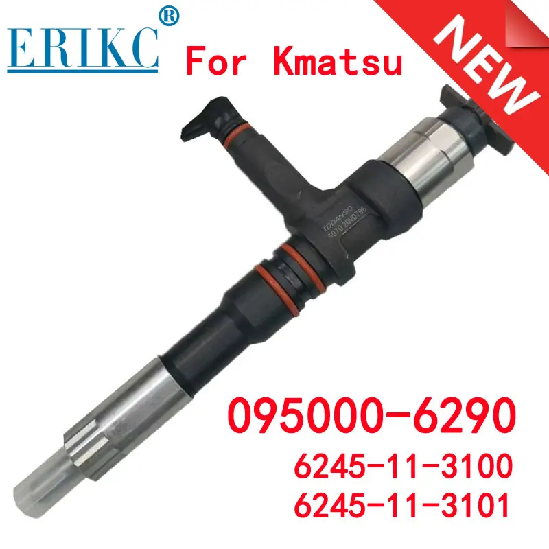 6245-11-3101 Common Rail Injector 095000-6290 for Kmatsu SAA6D170-5 Diesel Fuel Nozzle Injector 6245-11-3100